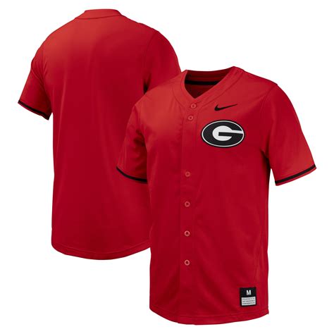 men's nike red georgia bulldogs replica full-button baseball jersey|Georgia Jerseys, Georgia Bulldogs Uniforms.